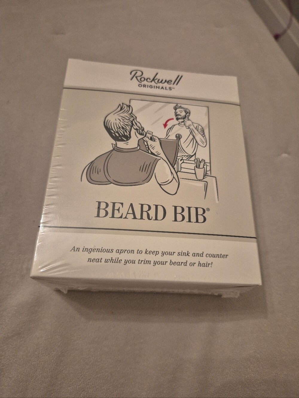 Beard Bib Grooming Apron in White